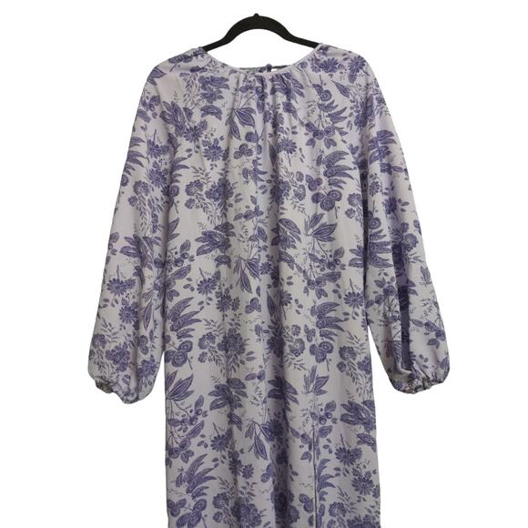 Hill House Simone Dress Lilac Tonal Floral XL New - Picture 4 of 13
